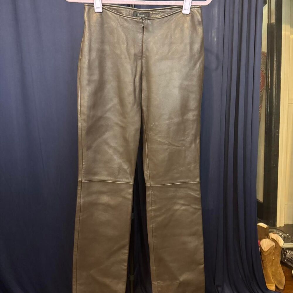 vintage frenchi genuine leather pants
